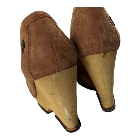 Sam Edelman Womens Wesley Tasseled Wedge Pumps Tan PlatformLeather Size 7M - Picture 8 of 11